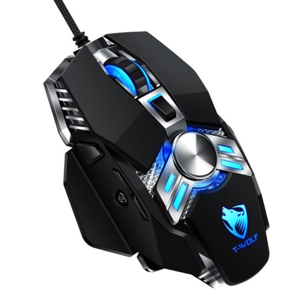 T-wolf Mouse Gaming V10 RGB Black